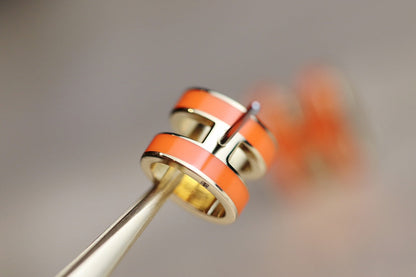 [CharmAmor]MINI POP H EARRINGS ORANGE