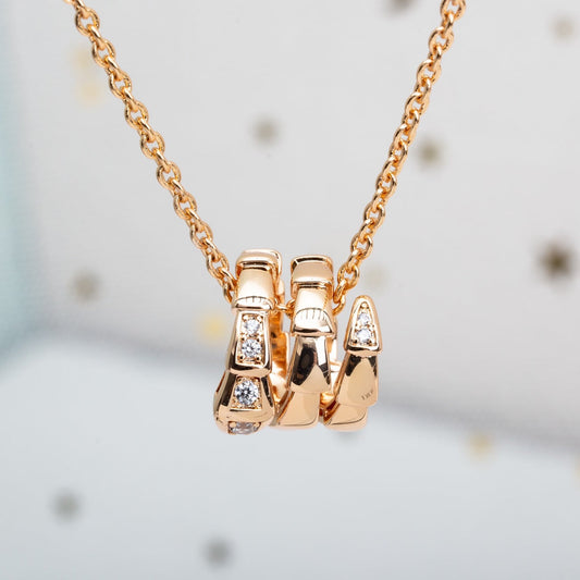 [CharmAmor]SERPENTI PINK GOLD NECKLACE DIAMOND