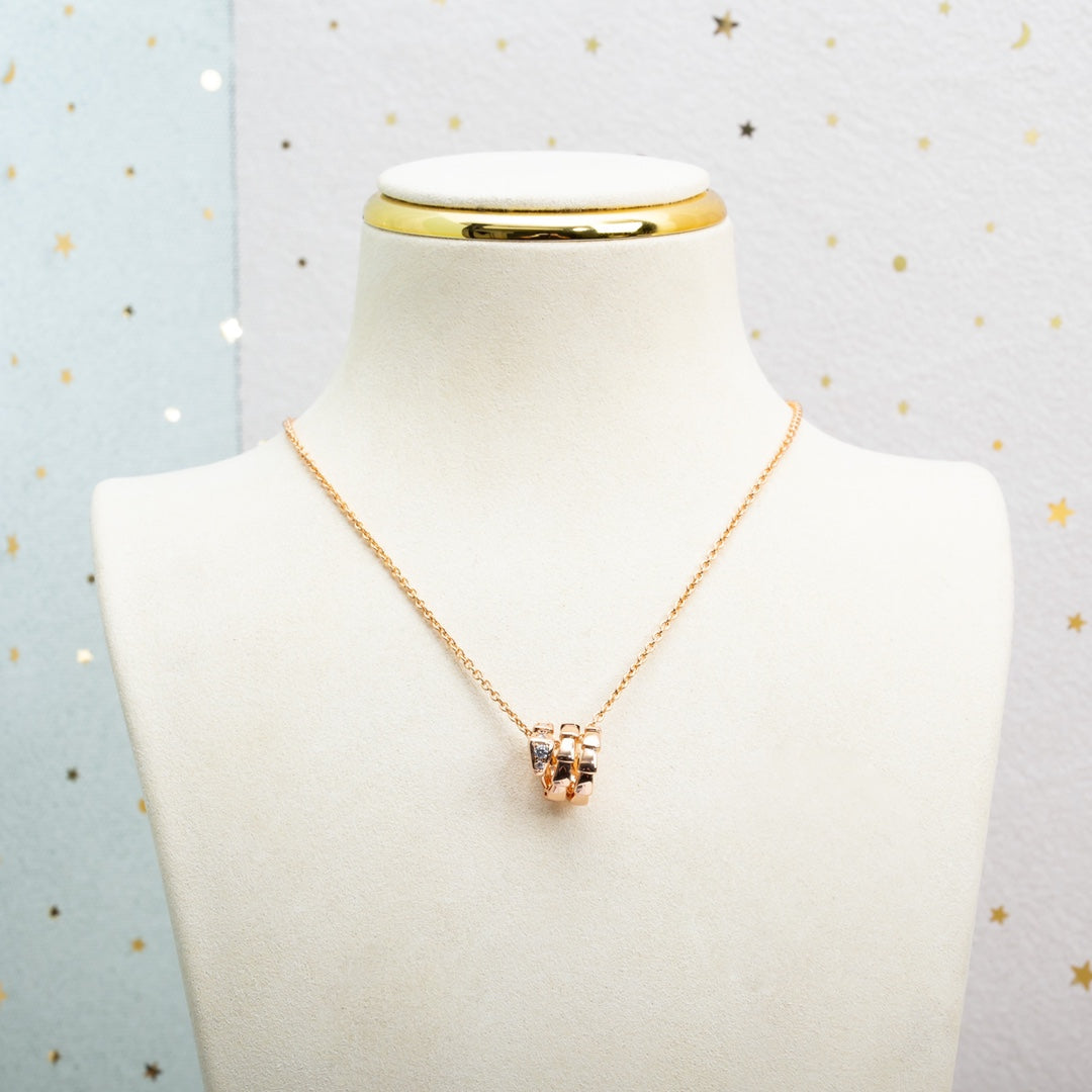[CharmAmor]SERPENTI PINK GOLD NECKLACE DIAMOND