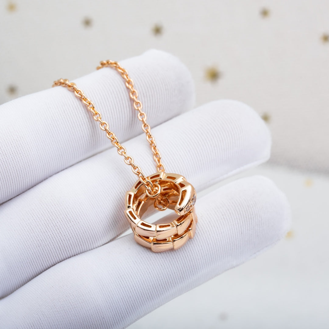 [CharmAmor]SERPENTI PINK GOLD NECKLACE DIAMOND