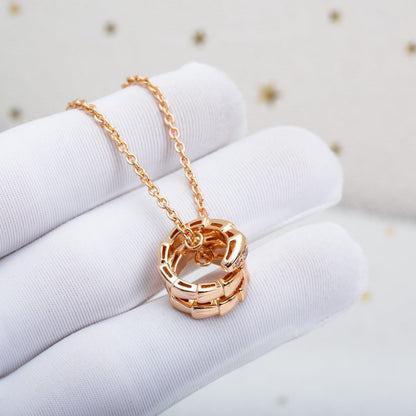 [CharmAmor]SERPENTI PINK GOLD NECKLACE DIAMOND