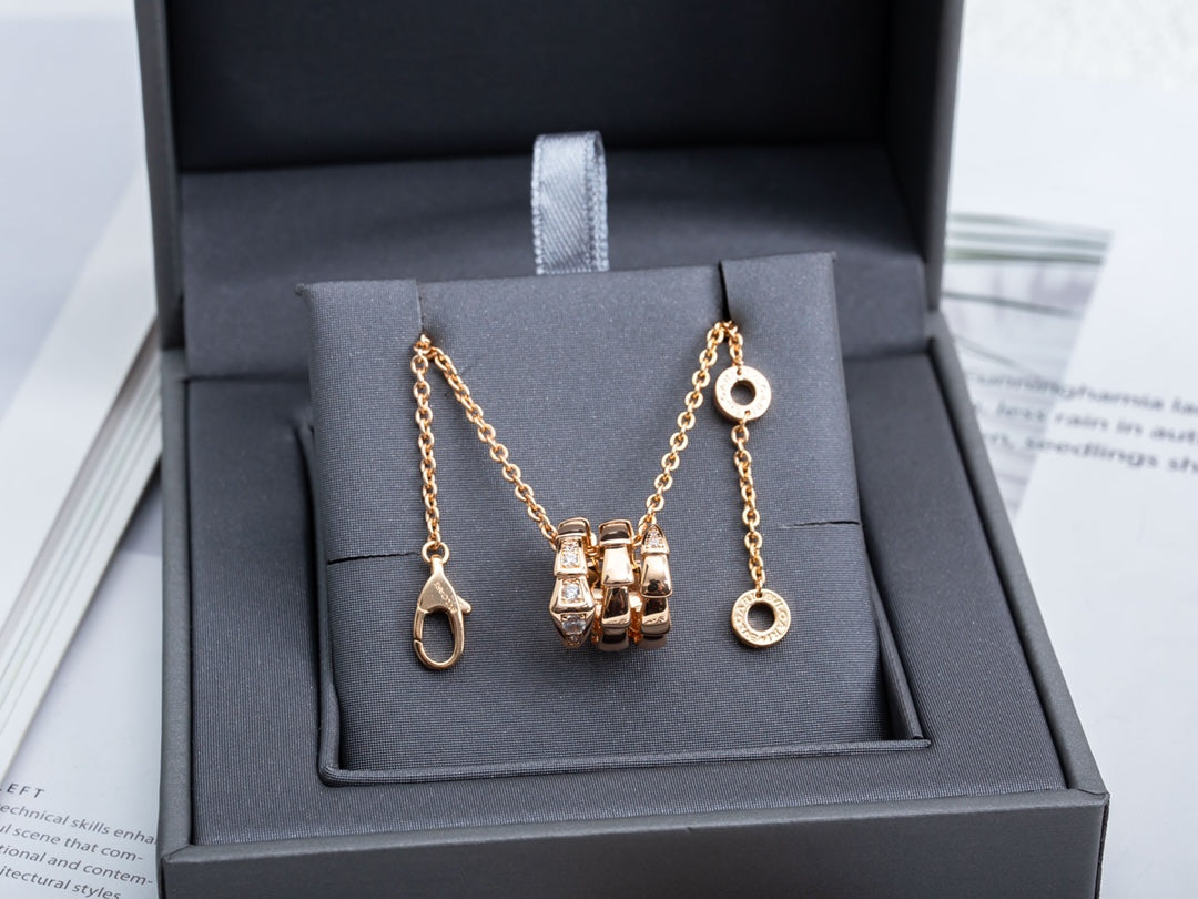 [CharmAmor]SERPENTI PINK GOLD NECKLACE DIAMOND