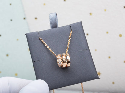 [CharmAmor]SERPENTI PINK GOLD NECKLACE DIAMOND