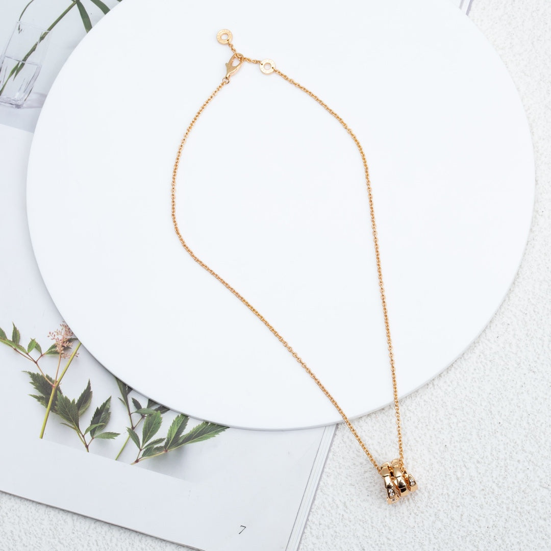 [CharmAmor]SERPENTI PINK GOLD NECKLACE DIAMOND