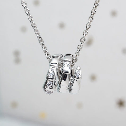 [CharmAmor]SERPENTI SILVER NECKLACE DIAMOND