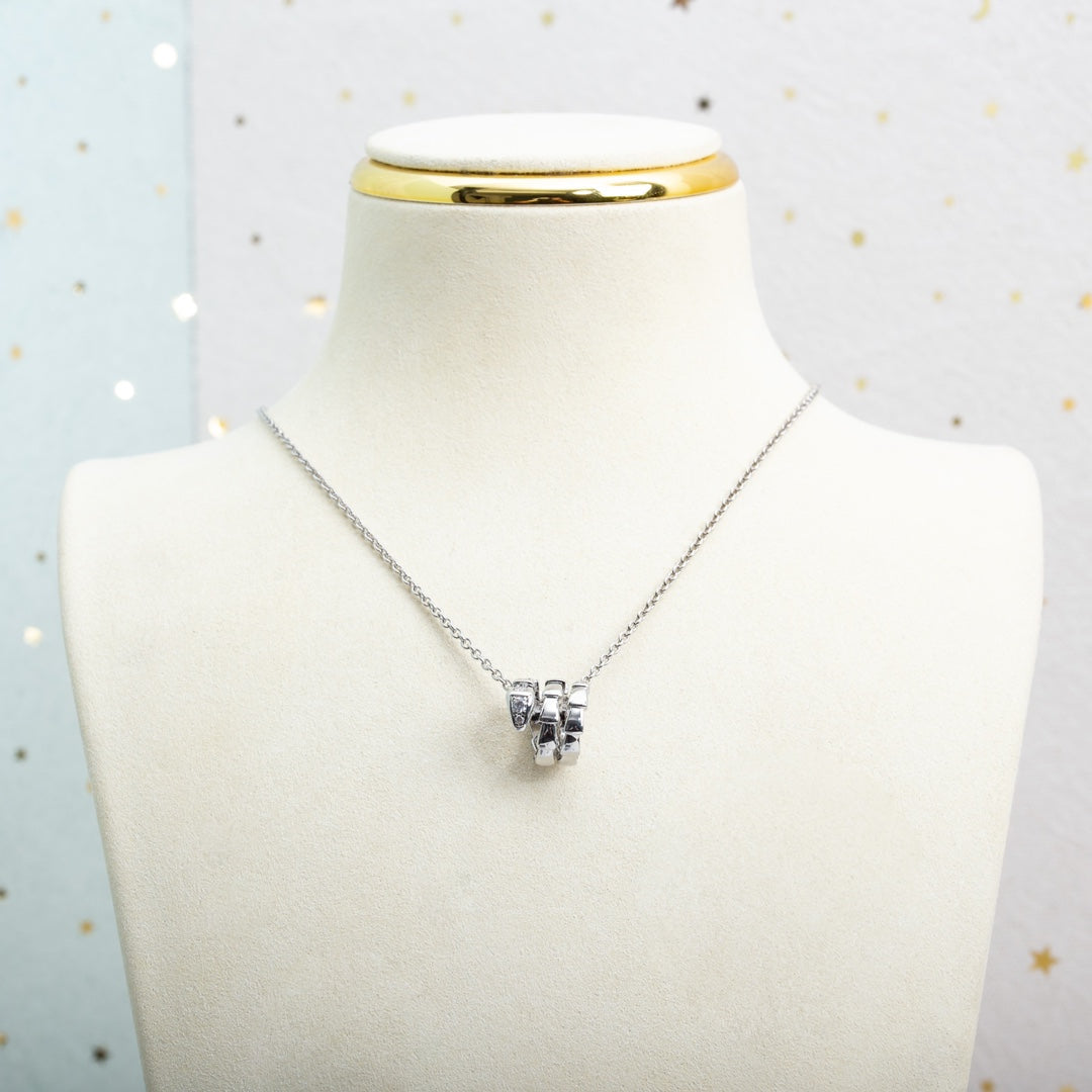 [CharmAmor]SERPENTI SILVER NECKLACE DIAMOND