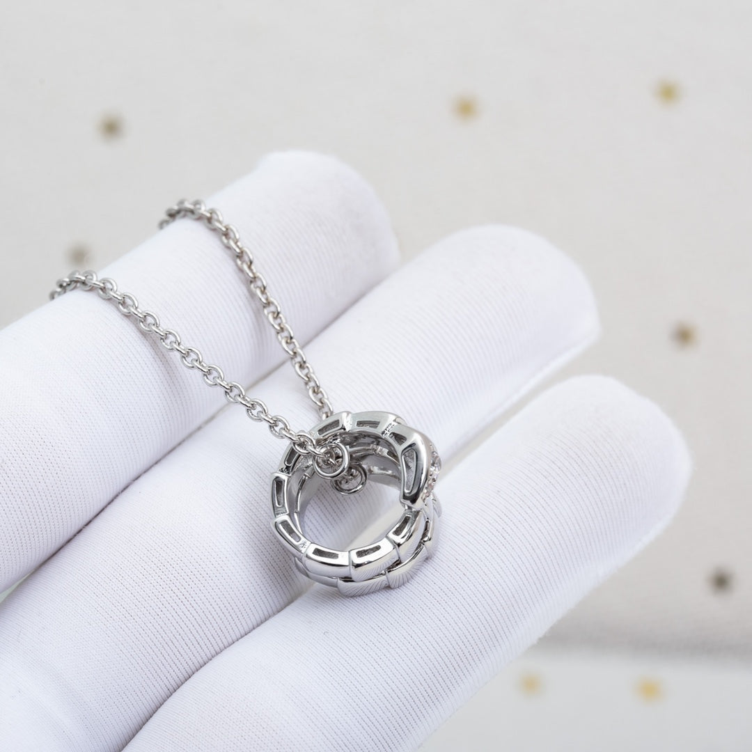 [CharmAmor]SERPENTI SILVER NECKLACE DIAMOND