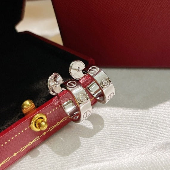 [CharmAmor]LOVE EARRINGS 5.7MM 2 DIAMONDS