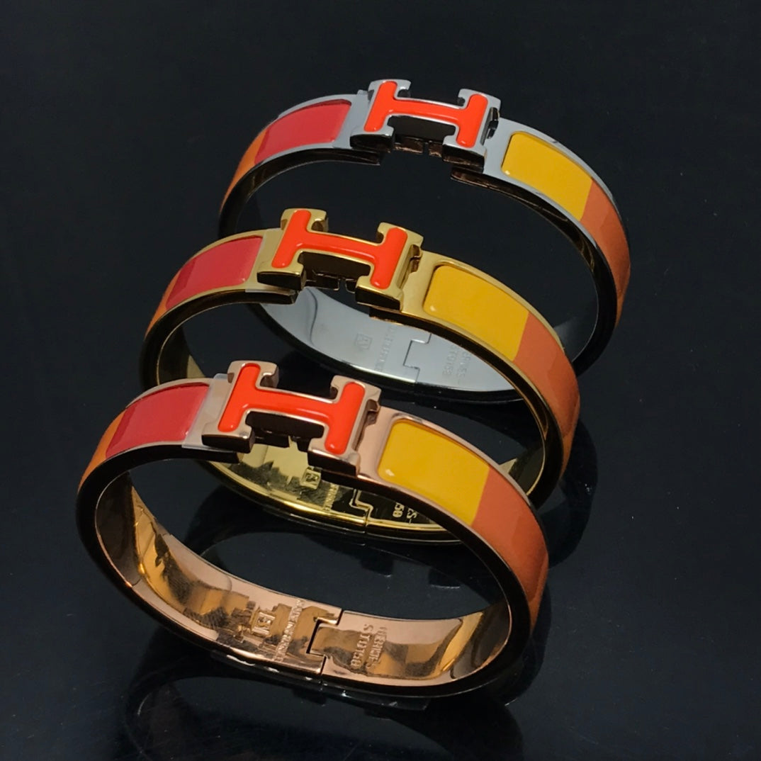 [CharmAmor]H BRACELET ORANGE RAINBOW CERAMIC