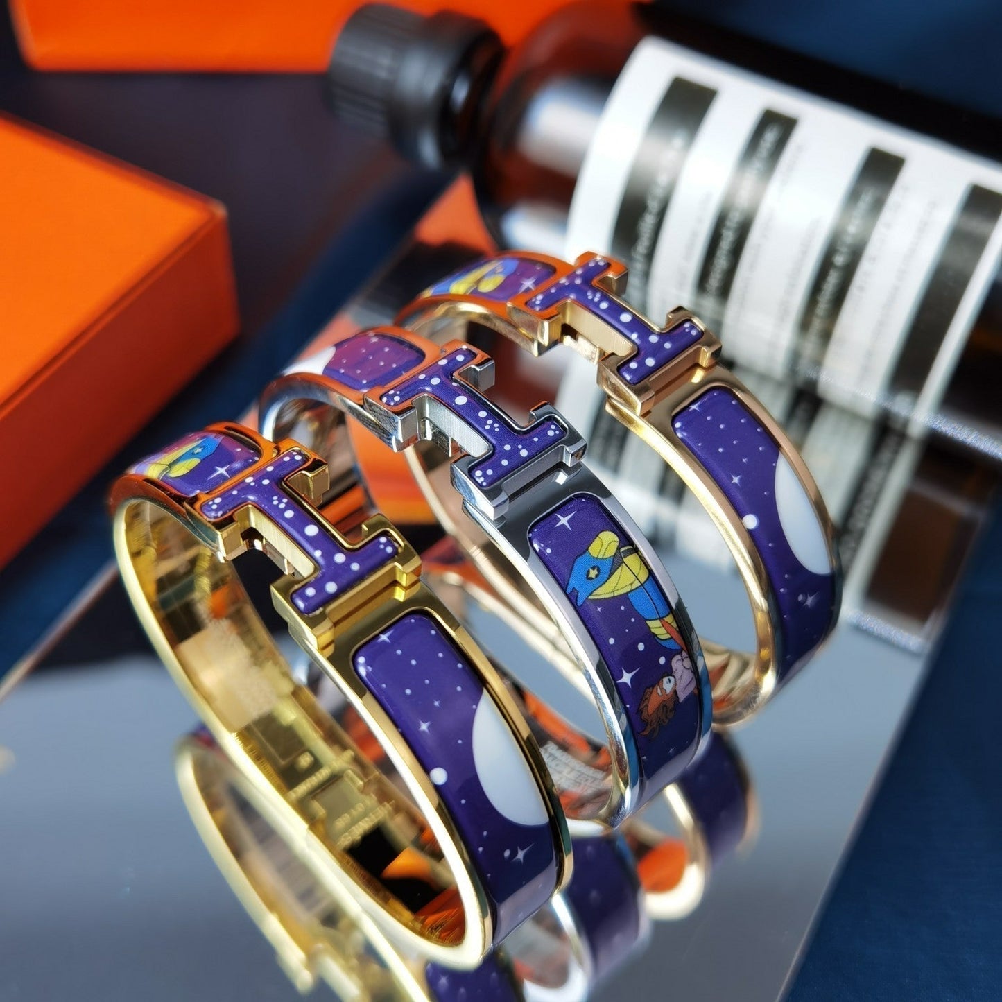 [CharmAmor]H STAR AND MOON BRACELET 12MM