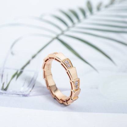 [CharmAmor]SERPENTI RING PINK GOLD  3MM
