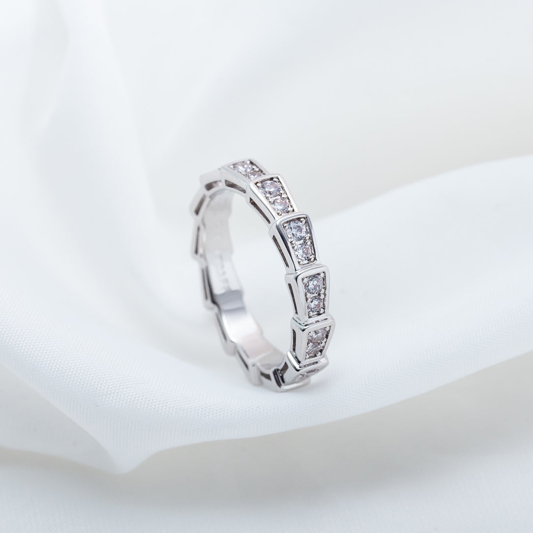 [CharmAmor]SERPENTI RING SILVER DIAMOND PAVED 3MM