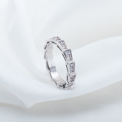 [CharmAmor]SERPENTI RING SILVER DIAMOND PAVED 3MM