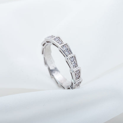 [CharmAmor]SERPENTI RING SILVER DIAMOND PAVED 3MM