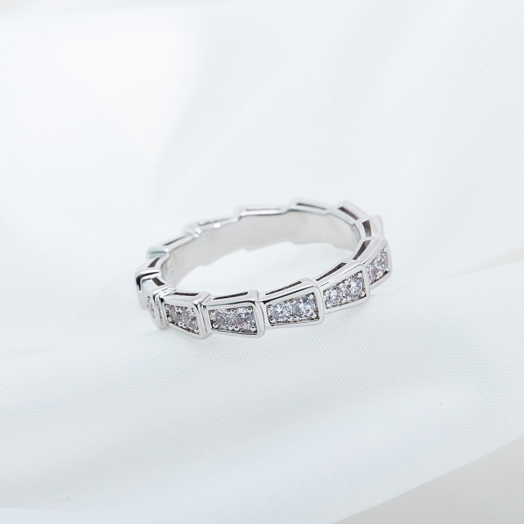 [CharmAmor]SERPENTI RING SILVER DIAMOND PAVED 3MM