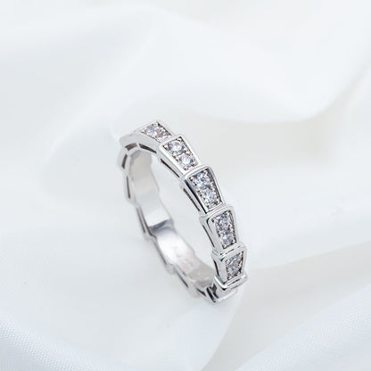 [CharmAmor]SERPENTI RING SILVER DIAMOND PAVED 3MM