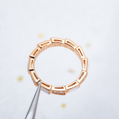 [CharmAmor]SERPENTI RING PINK GOLD DIAMOND MOP 3MM