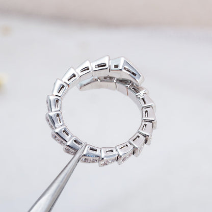 [CharmAmor]SERPENTI RING SILVER DIAMOND PAVED 4MM