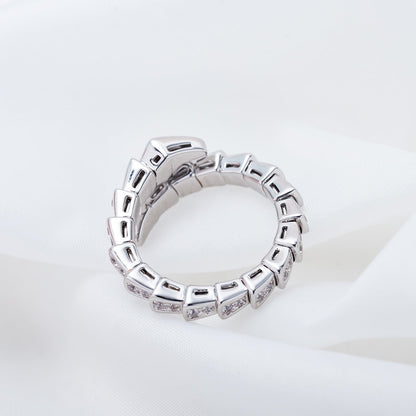 [CharmAmor]SERPENTI RING SILVER DIAMOND PAVED 4MM