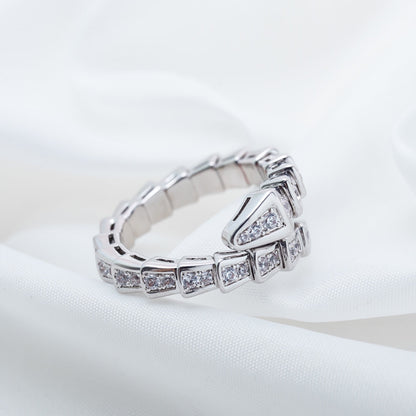 [CharmAmor]SERPENTI RING SILVER DIAMOND PAVED 4MM