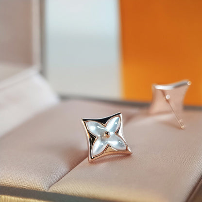 [CharmAmor]STAR MOP PINK GOLD EARRINGS