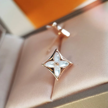 [CharmAmor]STAR MOP PINK GOLD EARRINGS