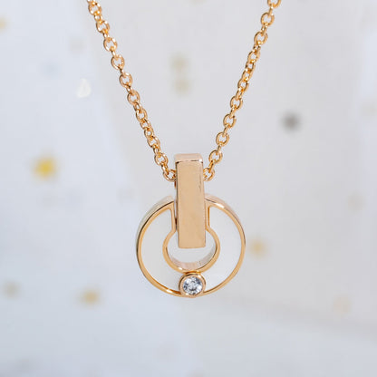 [CharmAmor]GARI NECKLACE PINK GOLD MOP
