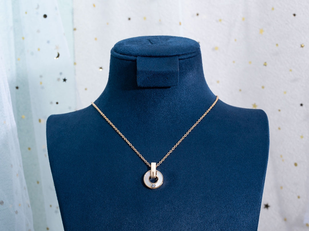 [CharmAmor]GARI NECKLACE PINK GOLD MOP