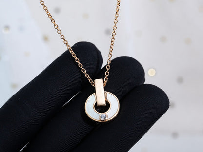[CharmAmor]GARI NECKLACE PINK GOLD MOP