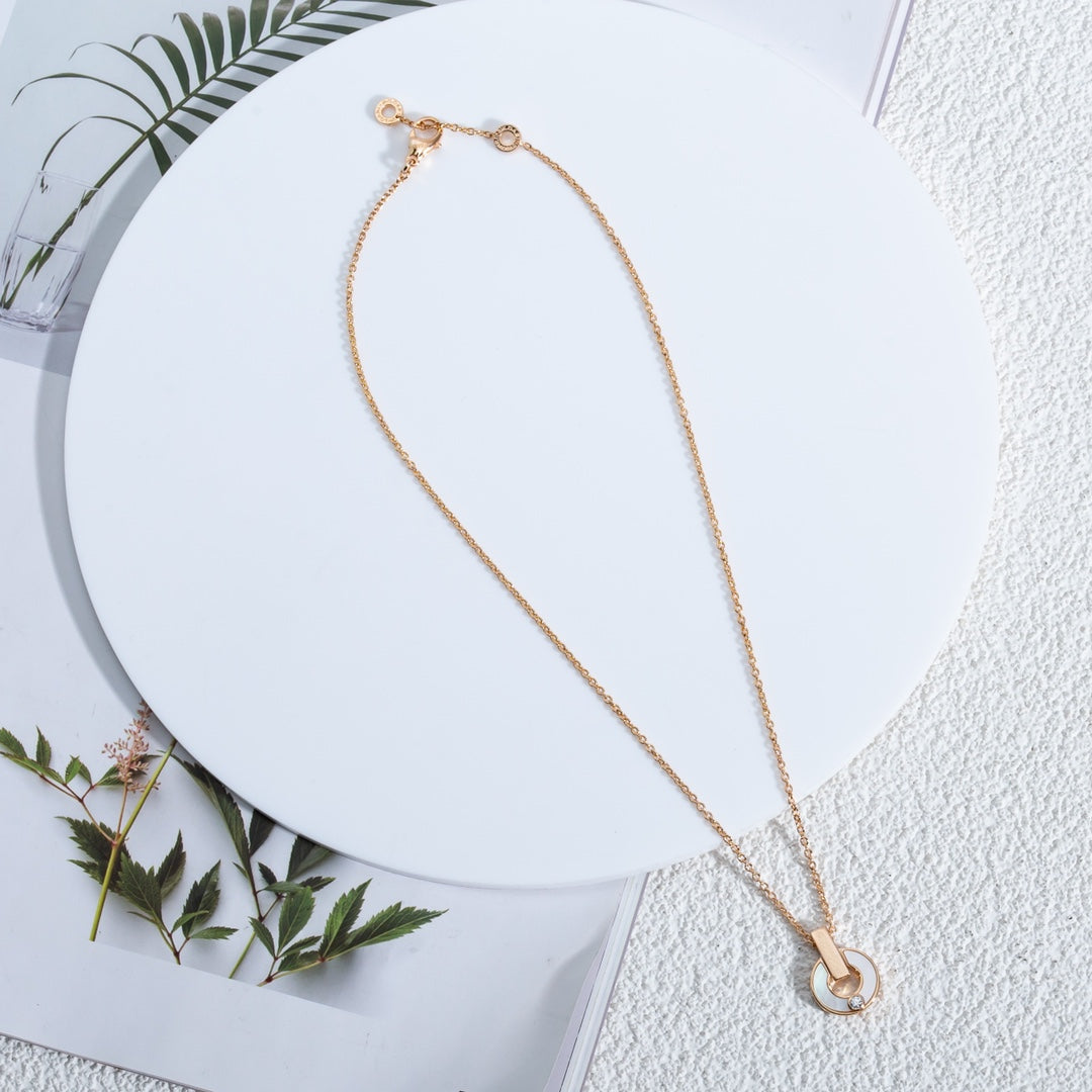 [CharmAmor]GARI NECKLACE PINK GOLD MOP
