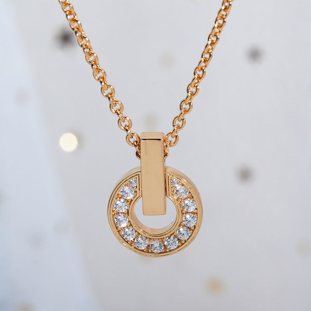 [CharmAmor]GARI NECKLACE PINK GOLD DIAMOND