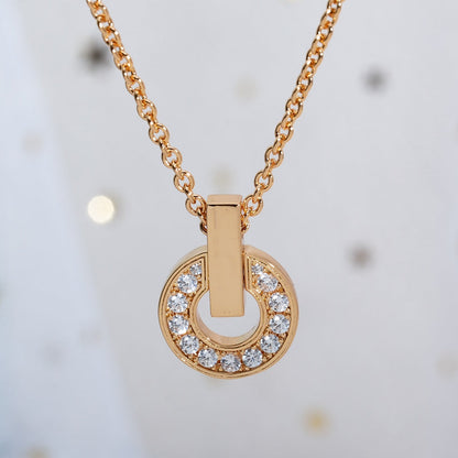 [CharmAmor]GARI NECKLACE PINK GOLD DIAMOND