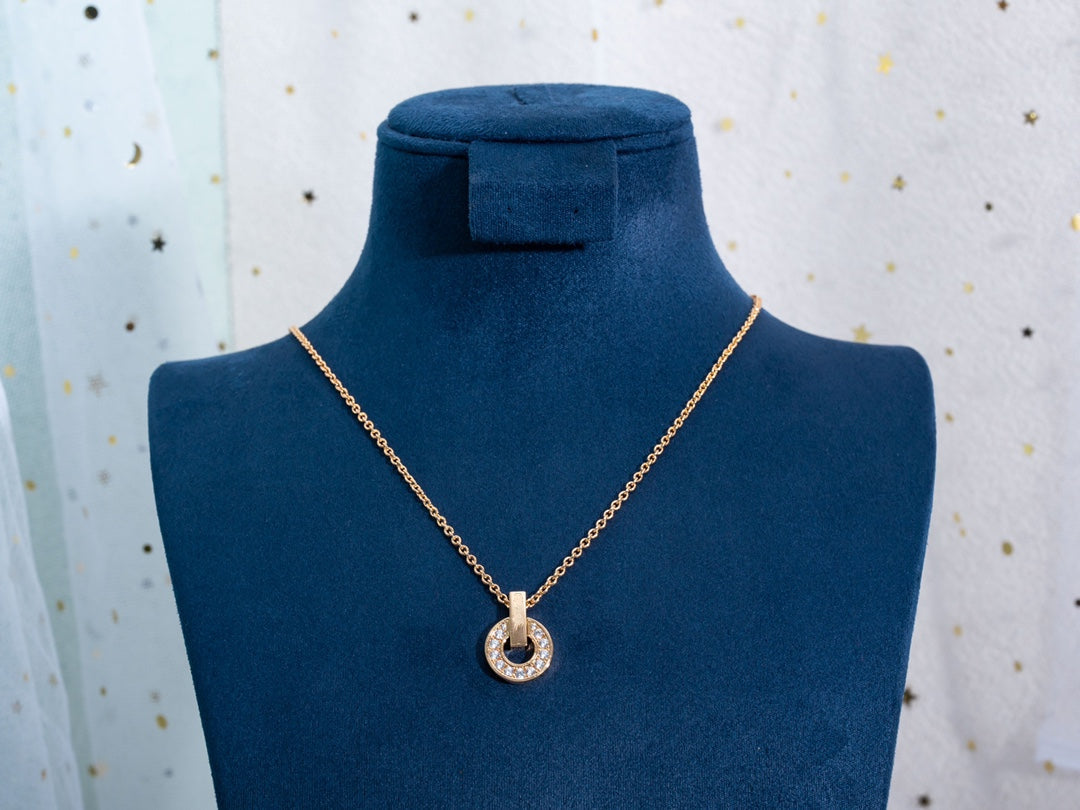 [CharmAmor]GARI NECKLACE PINK GOLD DIAMOND
