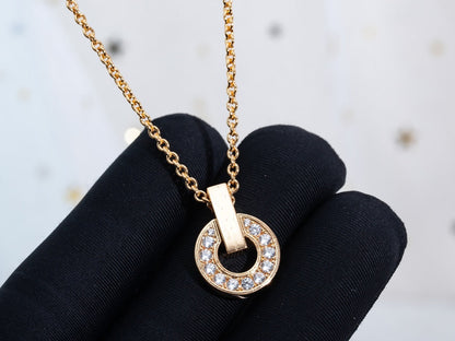[CharmAmor]GARI NECKLACE PINK GOLD DIAMOND