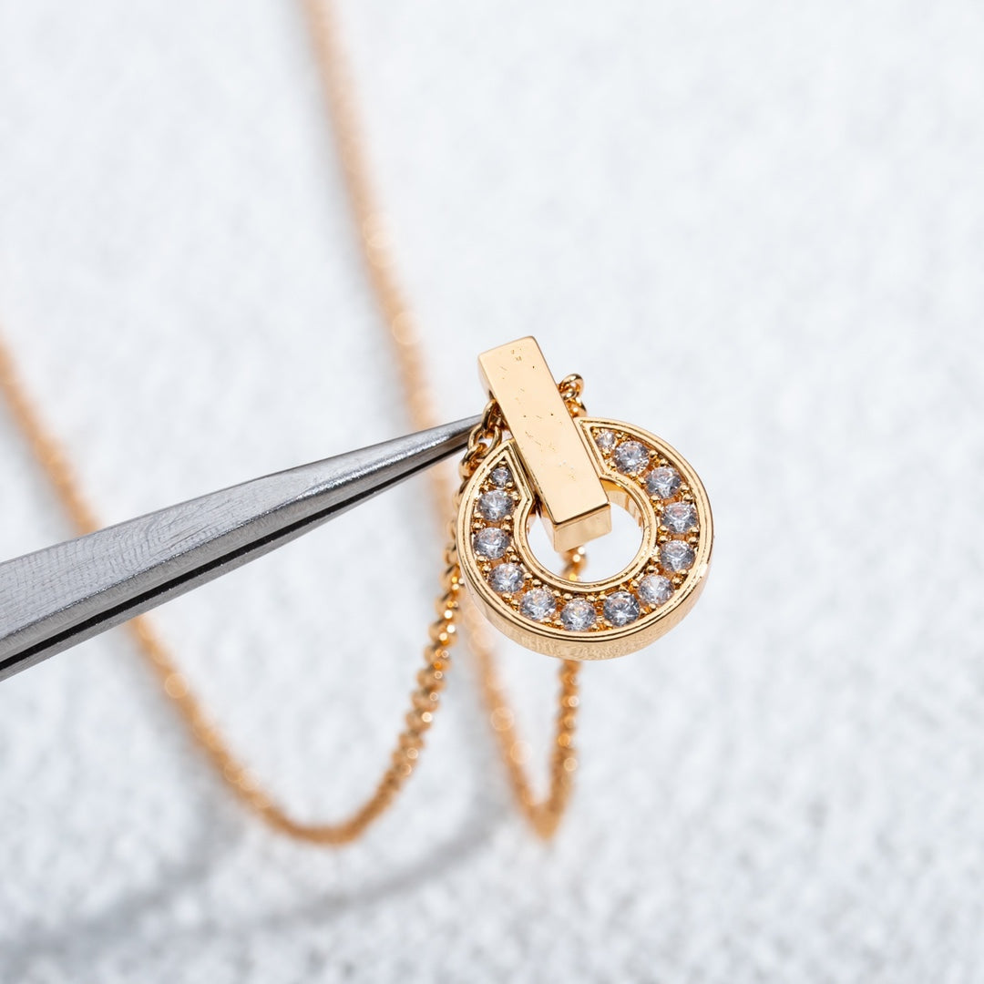 [CharmAmor]GARI NECKLACE PINK GOLD DIAMOND
