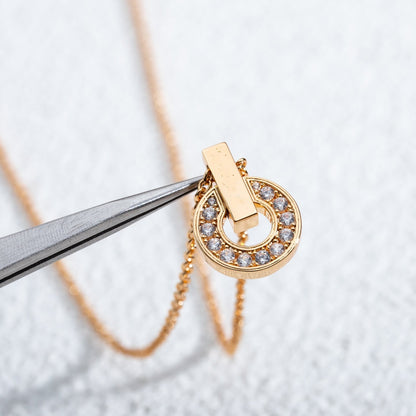 [CharmAmor]GARI NECKLACE PINK GOLD DIAMOND