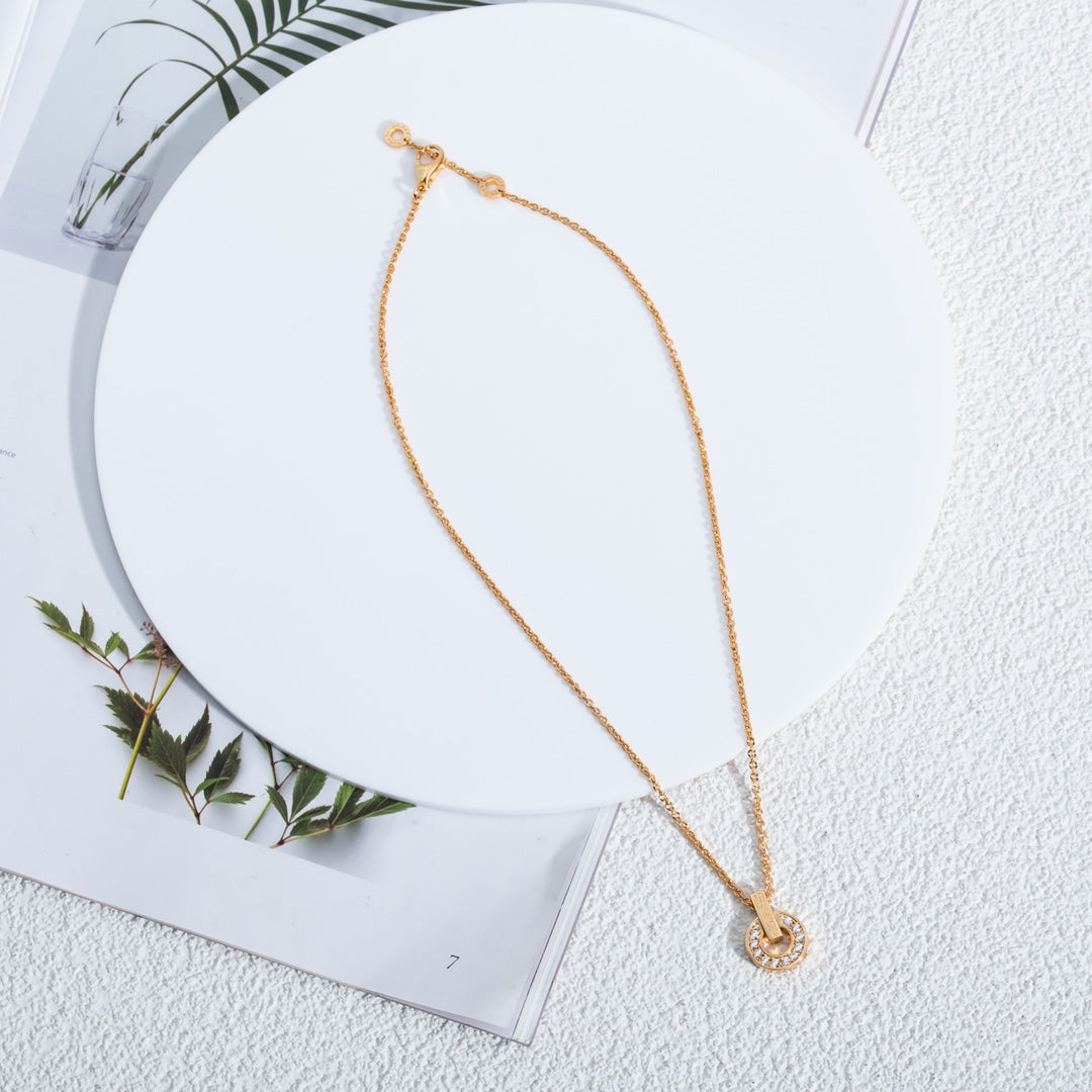 [CharmAmor]GARI NECKLACE PINK GOLD DIAMOND