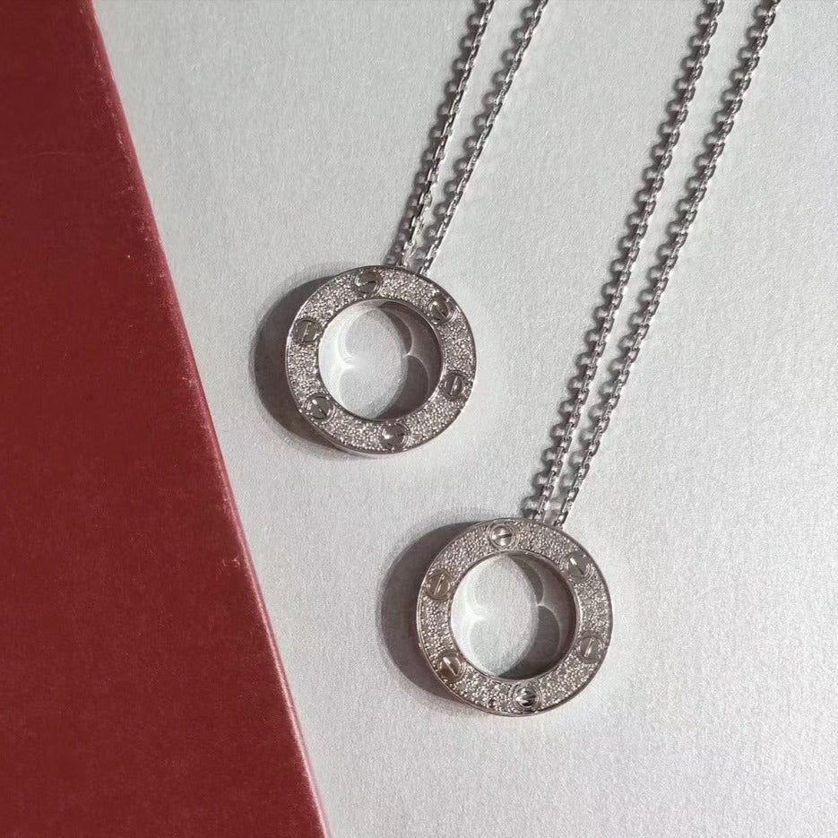 [CharmAmor]LOVE NECKLACE ADJUSTABLE SILVER