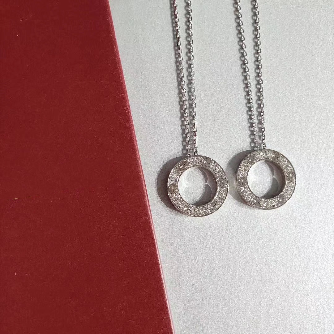 [CharmAmor]LOVE NECKLACE ADJUSTABLE SILVER