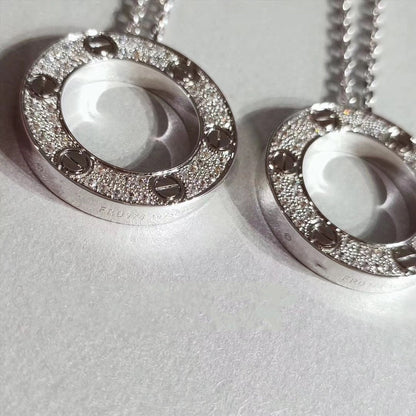 [CharmAmor]LOVE NECKLACE ADJUSTABLE SILVER