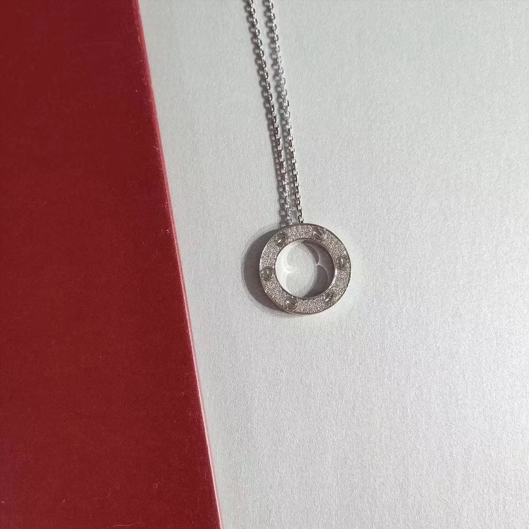 [CharmAmor]LOVE NECKLACE ADJUSTABLE SILVER