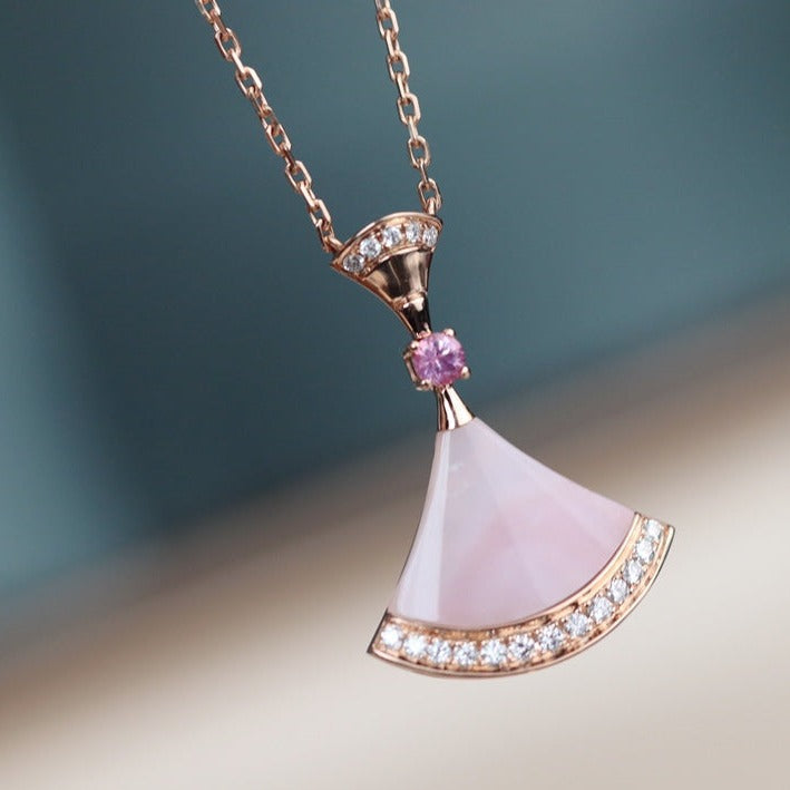 [CharmAmor]DREAM NECKLACE PINK MOP DIAMOND