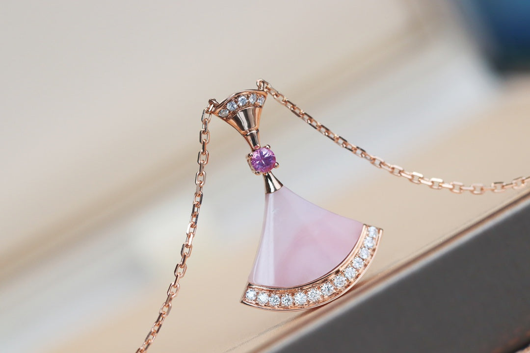 [CharmAmor]DREAM NECKLACE PINK MOP DIAMOND