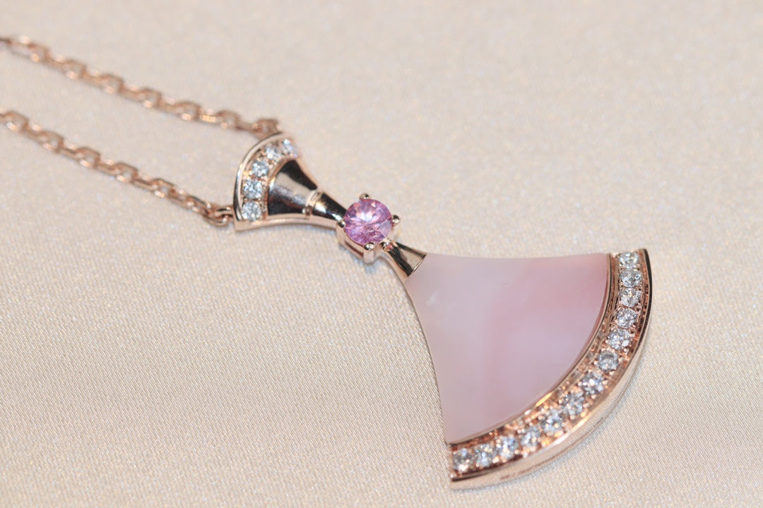 [CharmAmor]DREAM NECKLACE PINK MOP DIAMOND