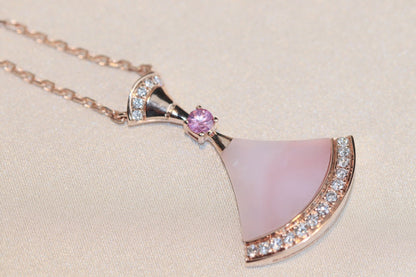 [CharmAmor]DREAM NECKLACE PINK MOP DIAMOND