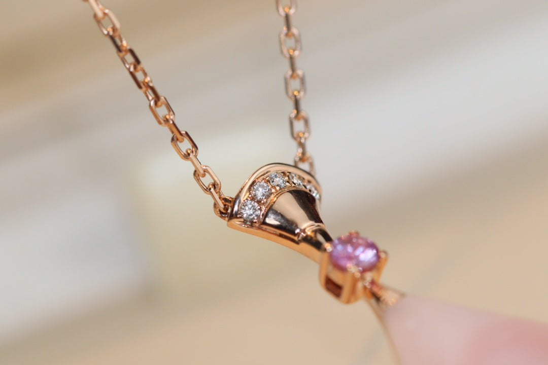 [CharmAmor]DREAM NECKLACE PINK MOP DIAMOND