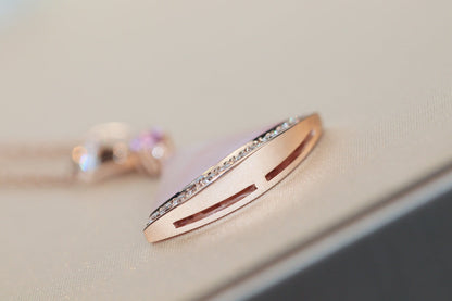 [CharmAmor]DREAM NECKLACE PINK MOP DIAMOND