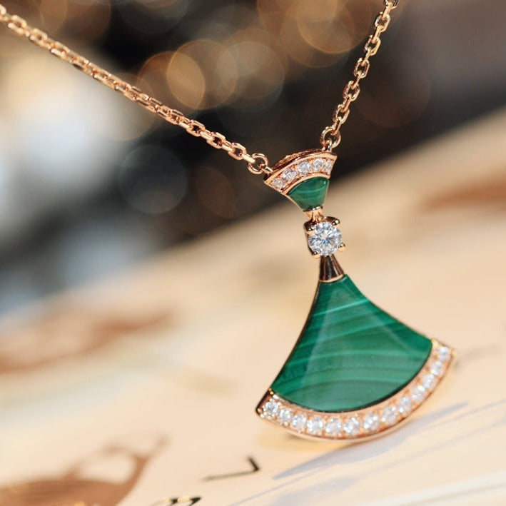 [CharmAmor]DREAM NECKLACE MALACHITE DIAMOND