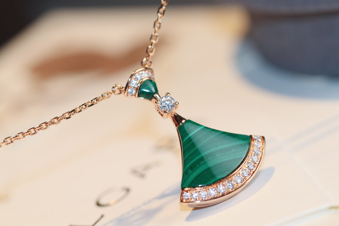 [CharmAmor]DREAM NECKLACE MALACHITE DIAMOND