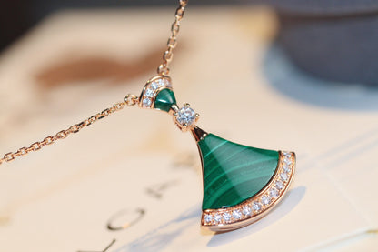 [CharmAmor]DREAM NECKLACE MALACHITE DIAMOND